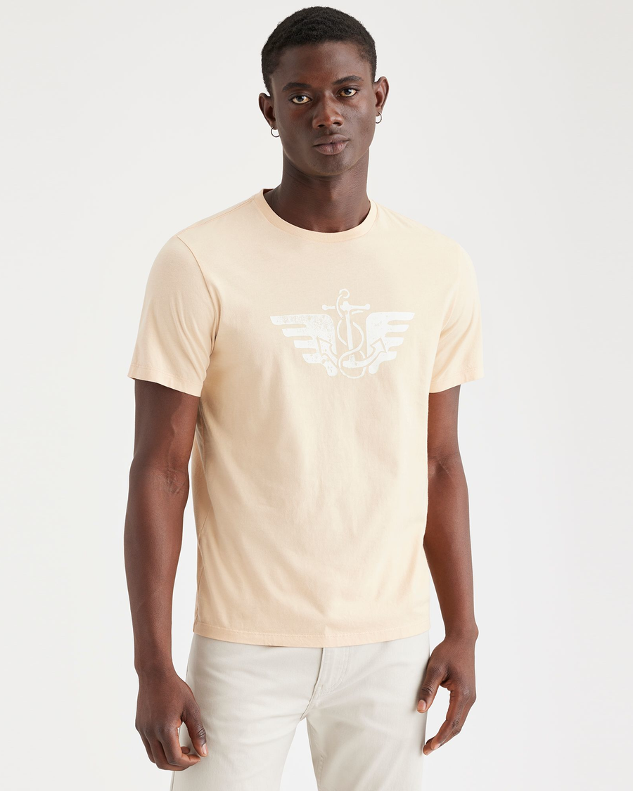 (image for) Top-Level Wings u0026 Anchor Block Print Graphic Tee, Slim Fit